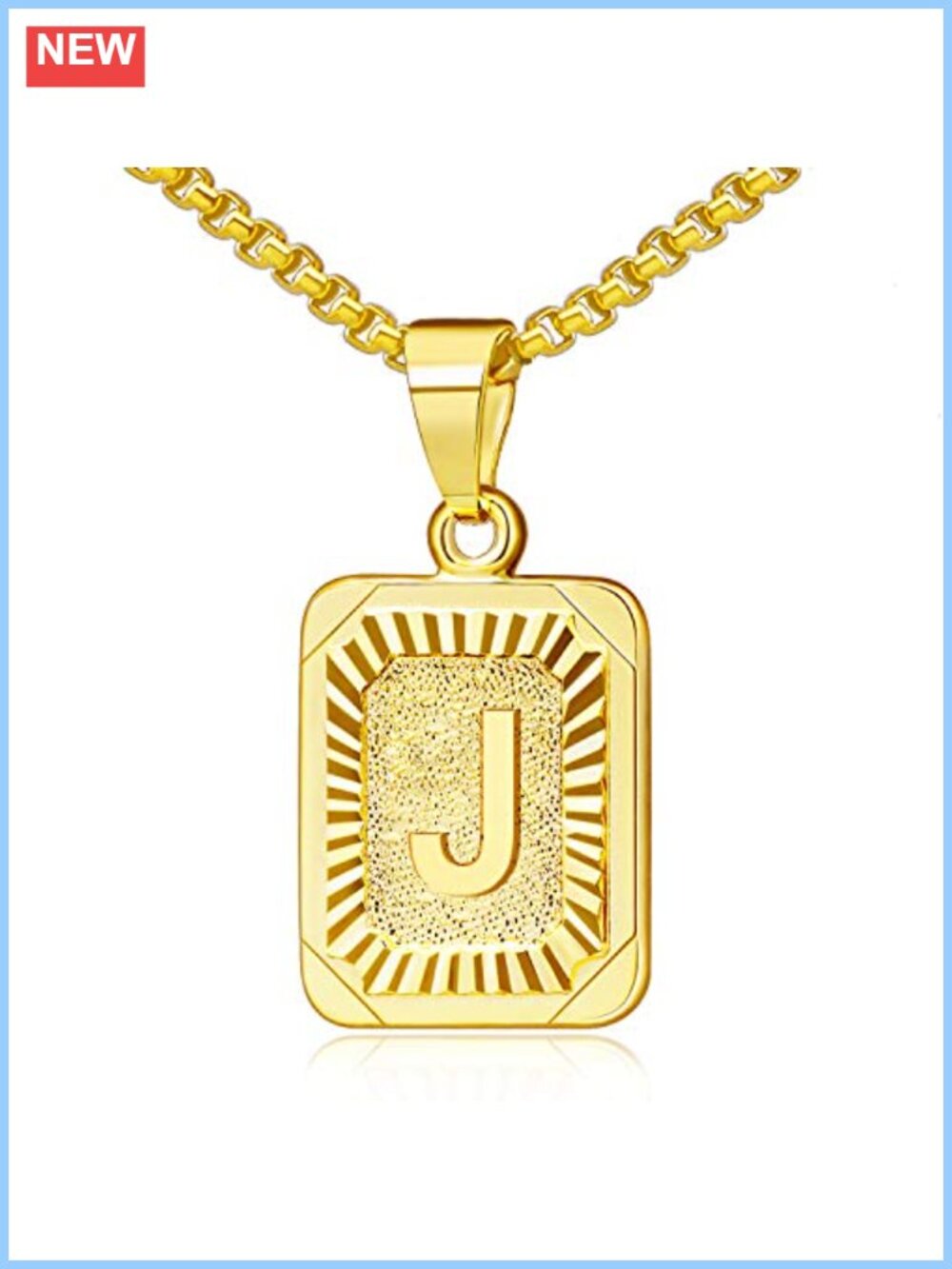 18k Gold Plated Initial Necklace A-Z Letter Pendant